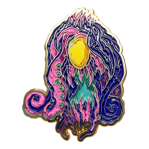 Squulth Enamel Pin - Abyssal Horrors - Gold Limited Edition by Seventh.Ink