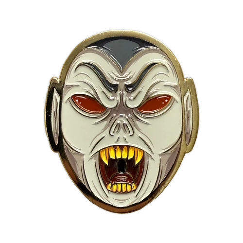 Vampire Mask Gold Enamel Pin - Limited Edition Ultra Rare by Seventh.Ink