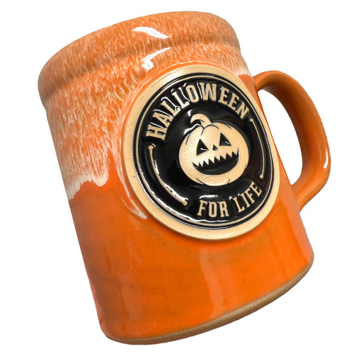Halloween For Life Orange w/White Coffee Mug by Seventh.Ink