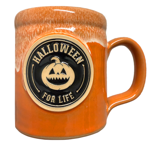 Halloween For Life Orange w/White Coffee Mug by Seventh.Ink
