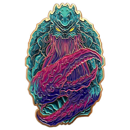 Kraskadoom Oversized Gold Enamel Pin - Limited Edition Ultra Rare - Abyssal Horrors Final Boss by Seventh.Ink
