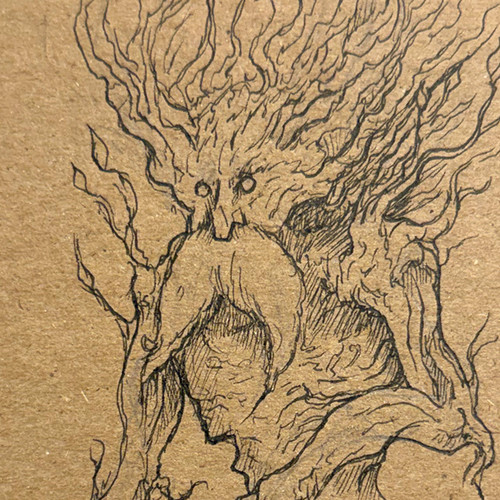3X4 Original Mystery Sketch Cards - Treefolk by Seventh.Ink