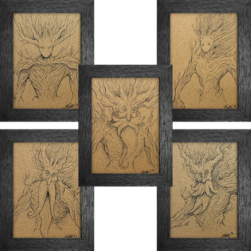 3X4 Original Mystery Sketch Cards - Treefolk by Seventh.Ink