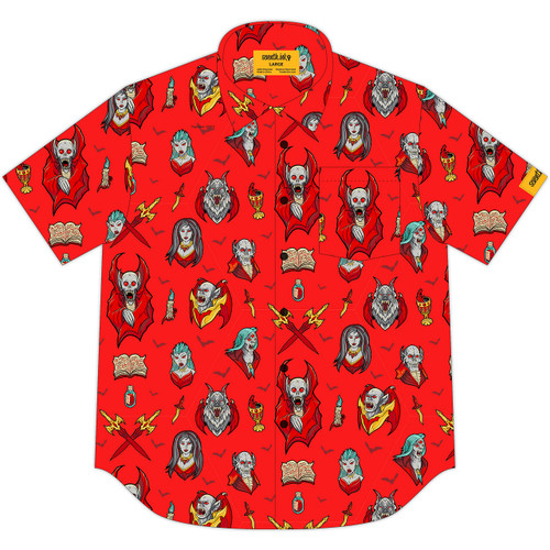 Vampyre Castle Button Down Shirt by Seventh.Ink