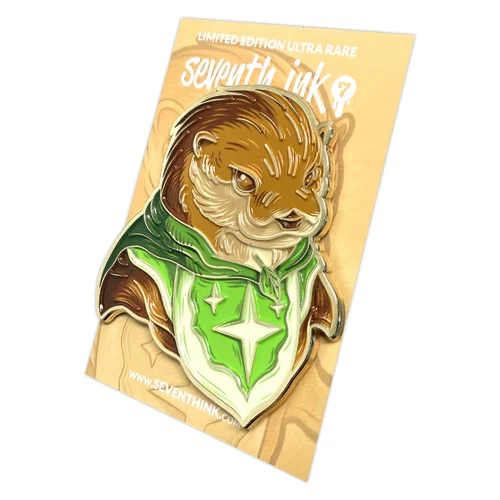 Glitterfang Gold Enamel Pin - Limited Edition (Patreon Exclusive) - Forest Warriors by Seventh.Ink