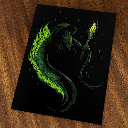 Conjuration Green Limited Edition Variant 9x12 Giclée Print - Patreon Exclusive by Seventh.Ink