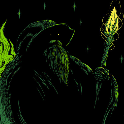 Limited Edition Conjuration Green/Yellow T-Shirt - Patreon Exclusive by Seventh.Ink