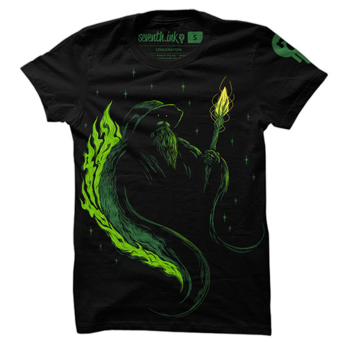 Limited Edition Conjuration Green/Yellow T-Shirt - Patreon Exclusive by Seventh.Ink