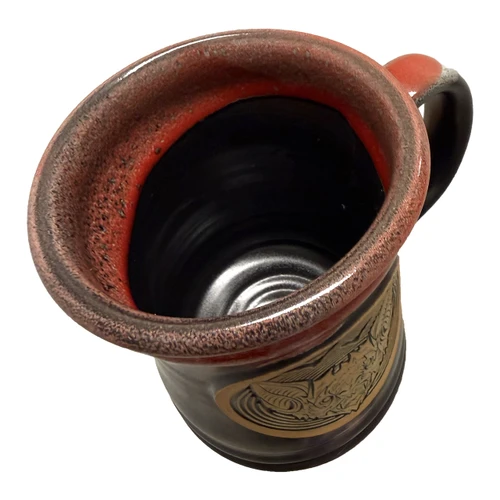 Vampire Bat Onyx/White/Red Coffee Mug by Seventh.Ink
