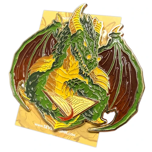 Fallowfax Premium Gold Enamel Pin - Limited Edition Rare (Patreon Exclusive) - Legendary Dragons by Seventh.Ink