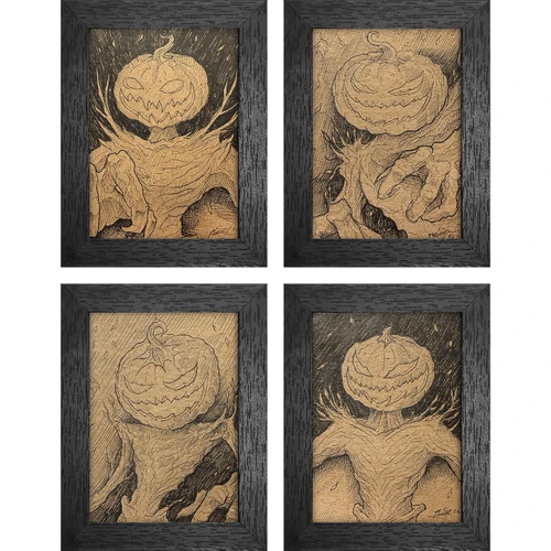 3x4 Original Mystery Sketch Card - Hallowfolk (only 4 available) by Seventh.Ink