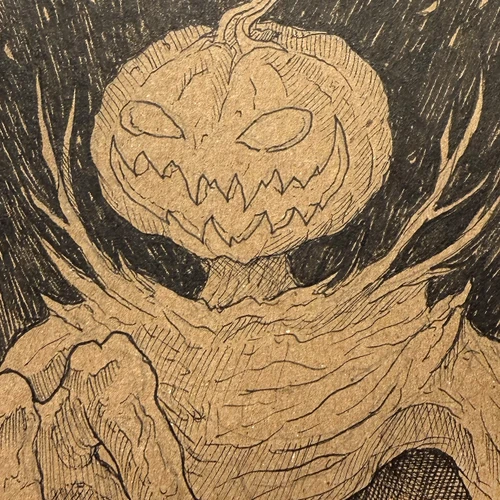 3x4 Original Mystery Sketch Card - Hallowfolk (only 4 available) by Seventh.Ink