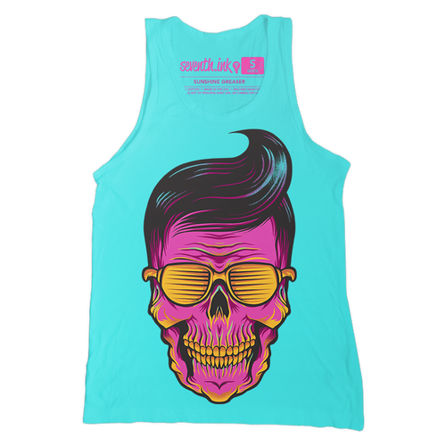 Sunshine Greaser skull tank top by Seventh.Ink