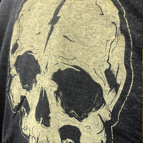 Gold Lightning Skull shirt by Seventh.Ink