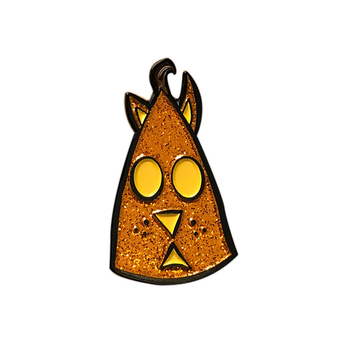 Cat 'O Lantern Glitter Enamel Pin