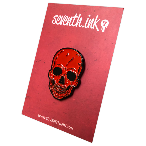 Red Skull Enamel Pin by Seventh.Ink