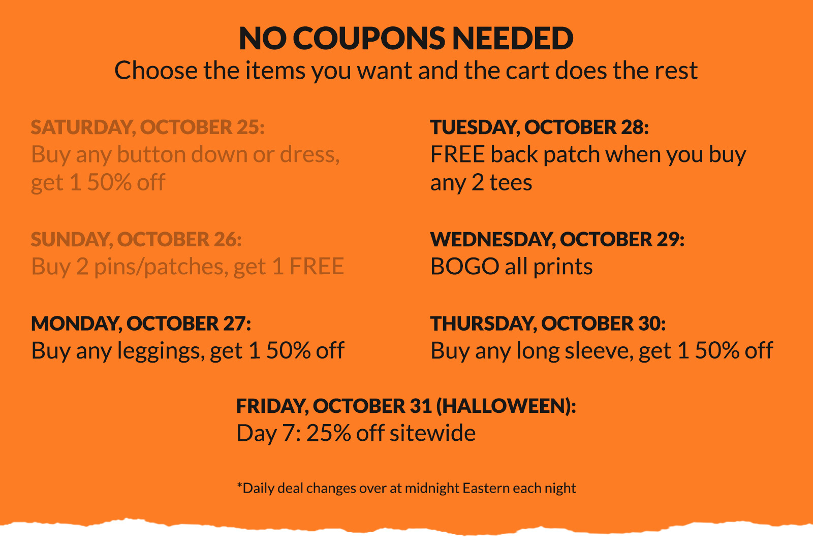 7 Days of Halloween Daily Deals