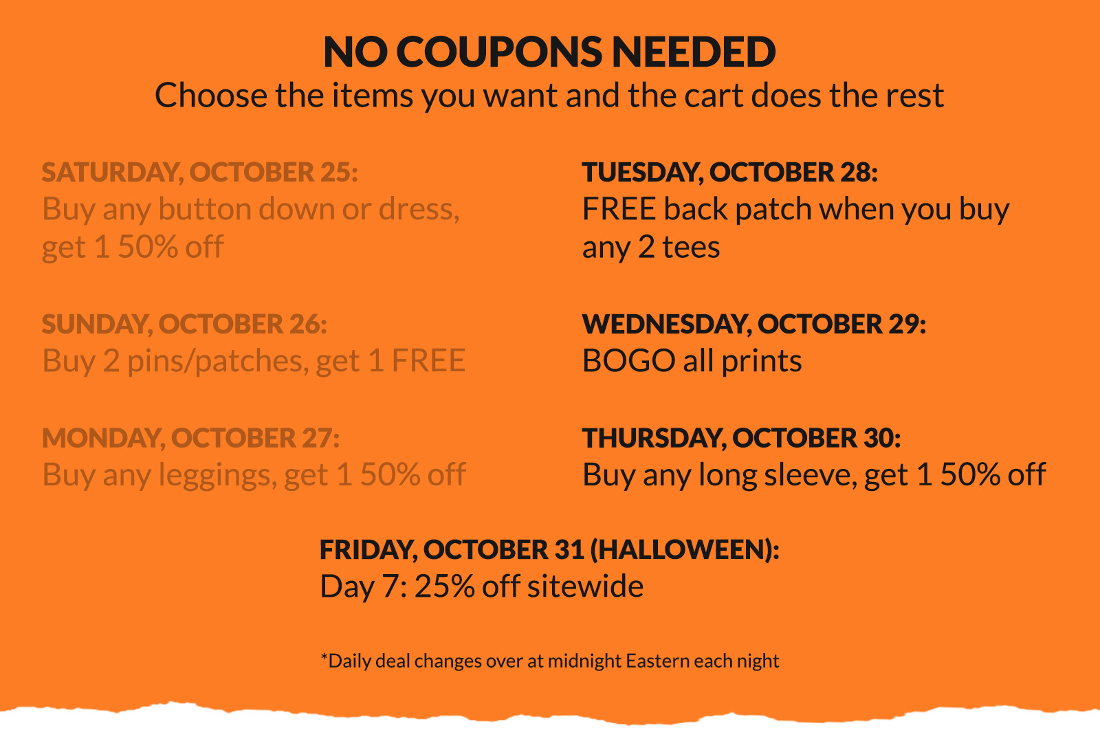 7 Days of Halloween Daily Deals