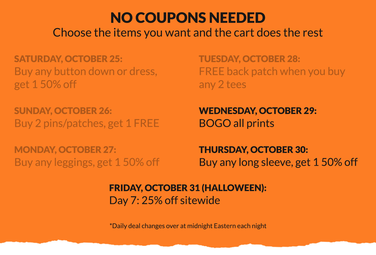 7 Days of Halloween Daily Deals