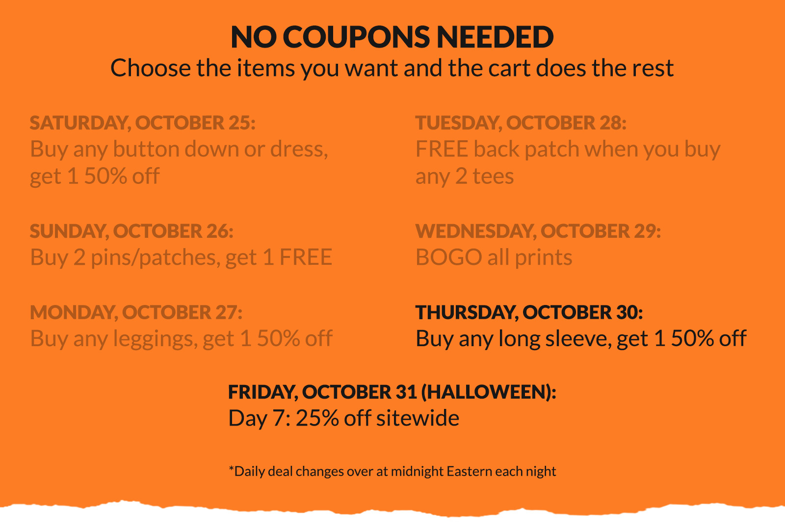 7 Days of Halloween Daily Deals