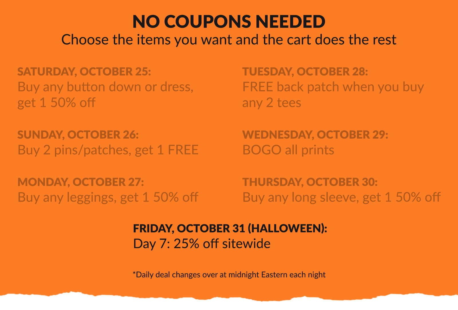 7 Days of Halloween Daily Deals