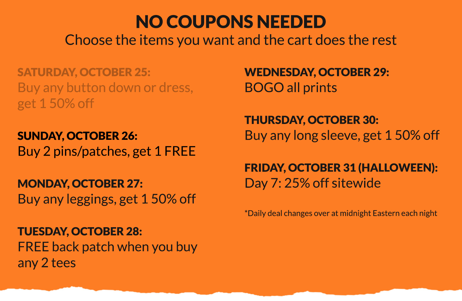 7 Days of Halloween Daily Deals