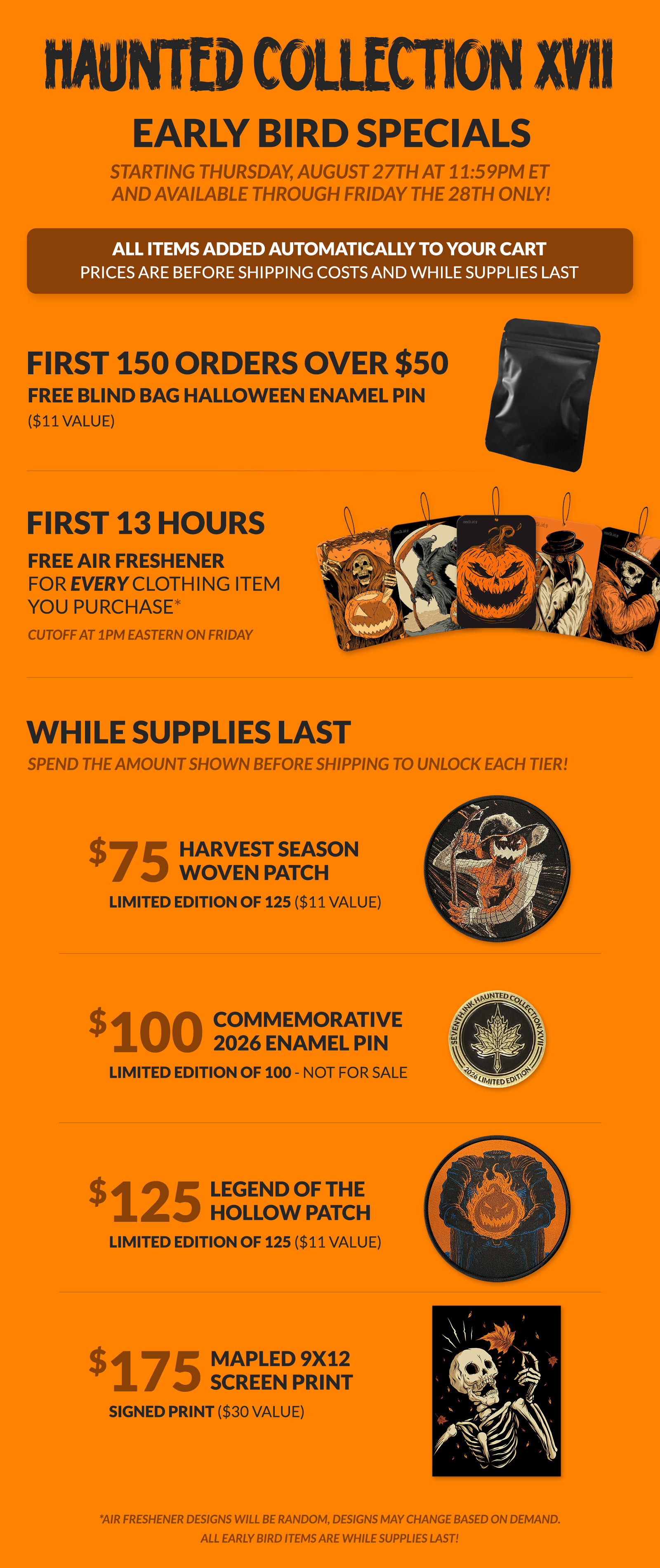 Haunted Collection Early Bird Specials