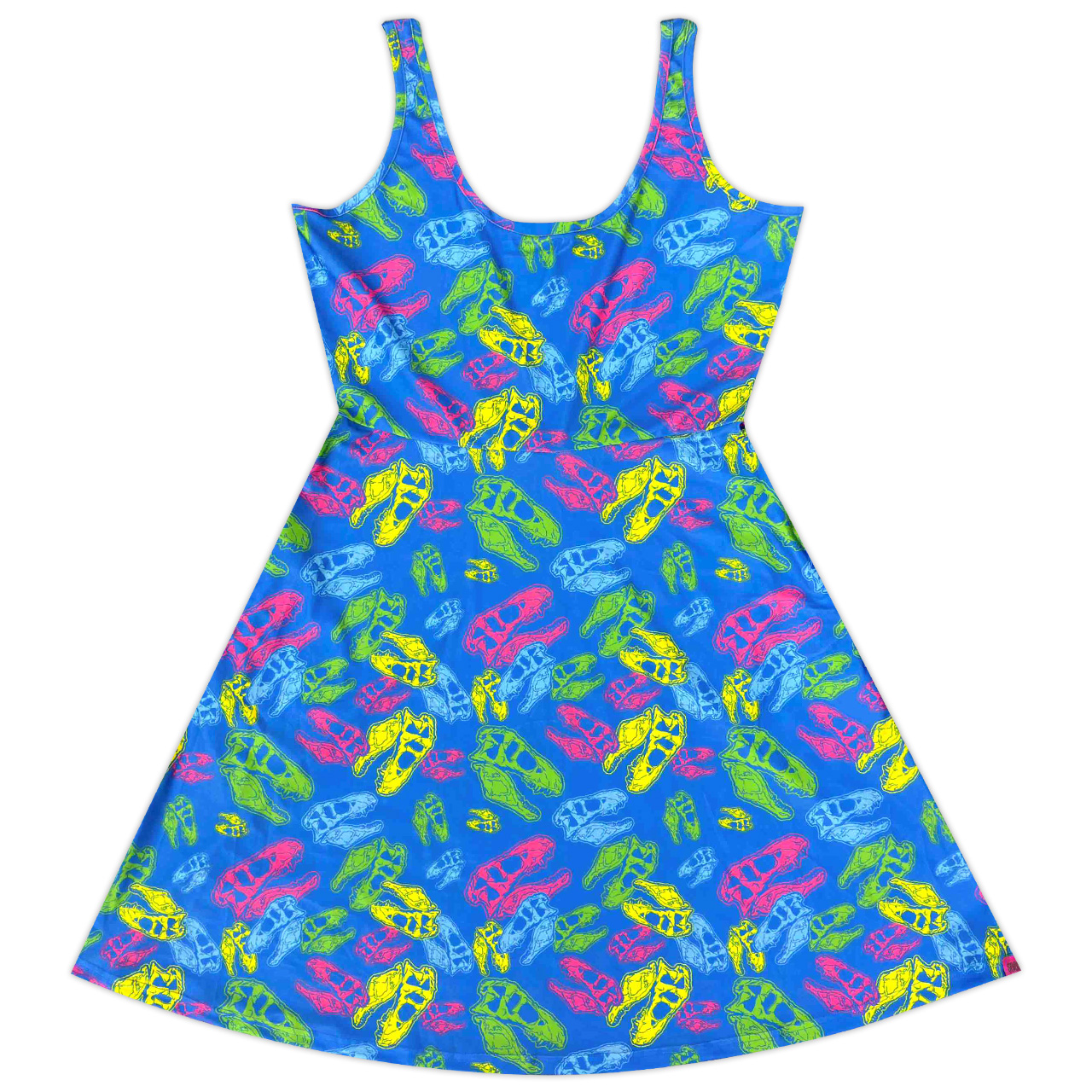 neon skater dress Neon T-Rex Skater Dress - has pockets!