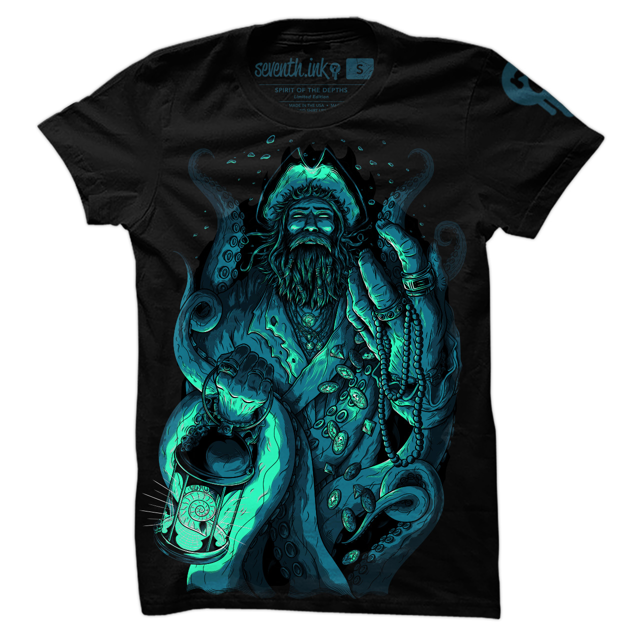 Limited Edition Spirit of the Depths Teal T-Shirt - Tall sizes