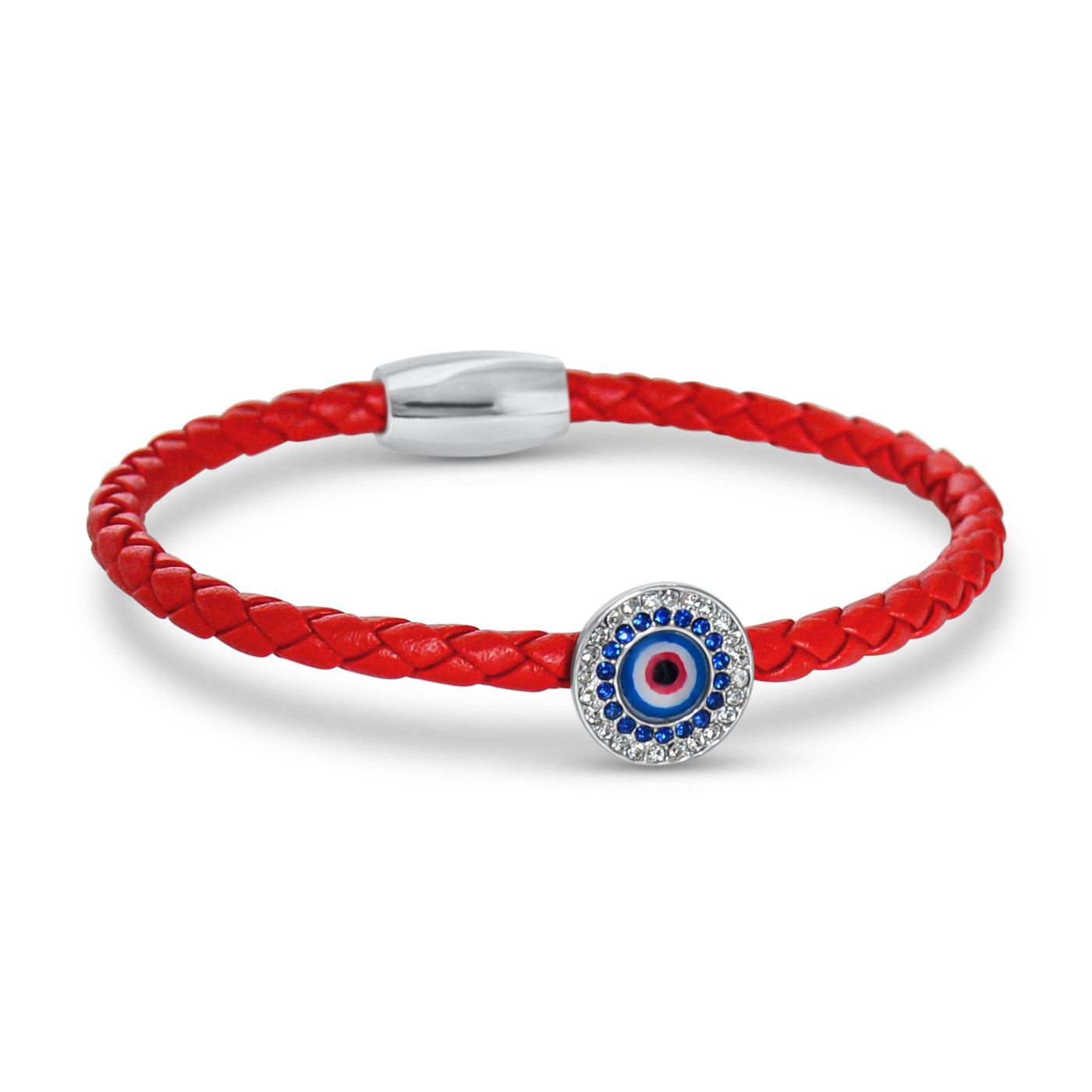 Evil Eye Pave Coin Silver