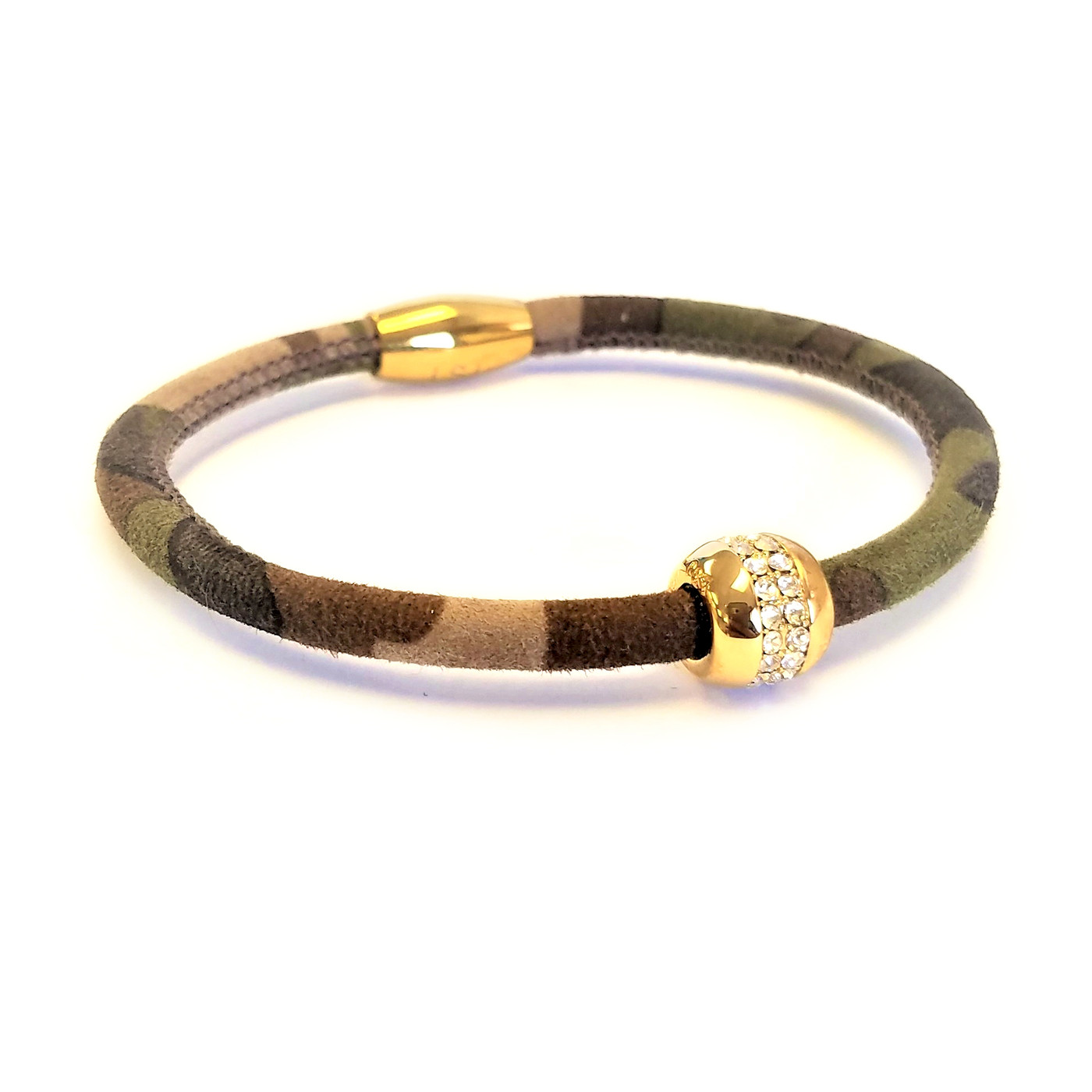 Good Karma Camouflage Leather Bracelet 