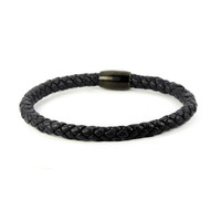 Men Thick Single Bracelet Black Clasp