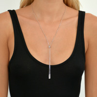 Bar Lariat Necklace 