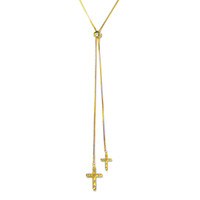 Cross Lariat Necklace 