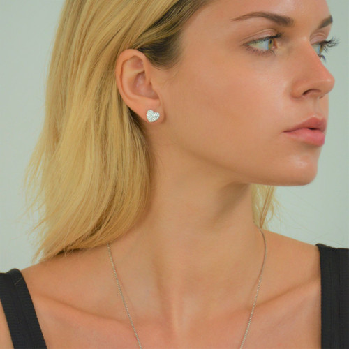 Touch My Heart Stud Earring Silver Touch My Heart Stud Earring Silver