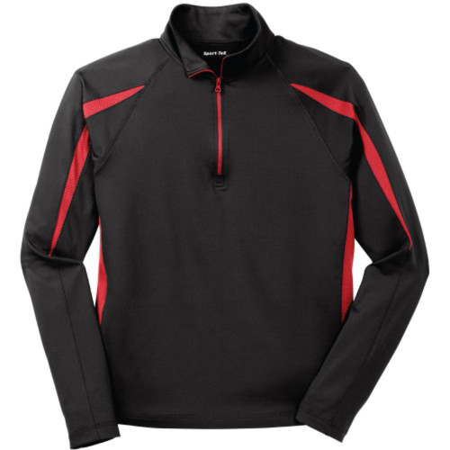 Stretch Half Zip Colorblock Pullover-RedSailTec