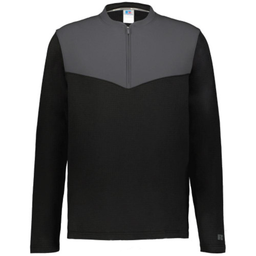 RUSSELL ATHLETICS SIDELINE GRID QTR ZIP PULLOVER-RedSailTec