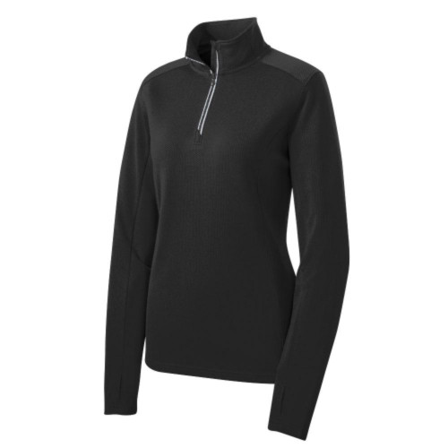 Embroidered Ladies Textured Qtr Zip Pullover-RedSailTec