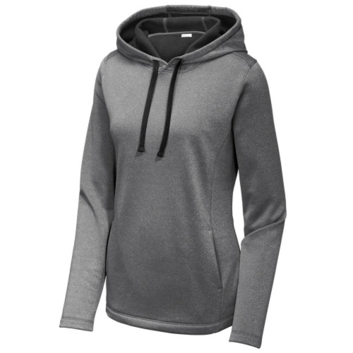 Ladies Sport-Wick Heather Fleece Hooded Pullover-RedSailTec
