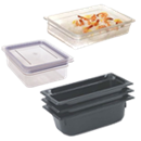 Plastic Food Pans, Drain Trays, and Lids