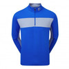 FootJoy Chest Stripe Chill-Out Pullovers - Royal/Dove Grey