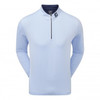 FootJoy Lightweight Microstripe Chill-Out Pullovers - Sky/White
