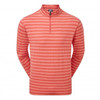 FootJoy Peached Jersey Tonal Stripe Chill-Out Pullover - Coral