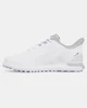 Under Armour Men's UA Drive Fade Spikeless Men's Golf Shoes - White/Metalic Silver