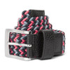 FootJoy Mens Braided Belt - Black/Flint/Hibiscs