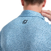 Footjoy Granite Print Lisle Golf Shirt - Dusk Blue