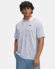 Under Armour Men's UA Matchplay Printed Golf Polo -  White/ Blue Smoke/ Midnight Navy