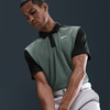 Nike Dri Fit Victory+ Blocked Golf Polo Shirt - Clay Green/Night Forest/White
