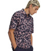 Under Armour Men’s UA Matchplay Printed Golf Polo Shirt - Midnight Navy / Posh Pink / White