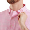 FootJoy Scallop Geo Pique Polo Shirt - Pink Pop